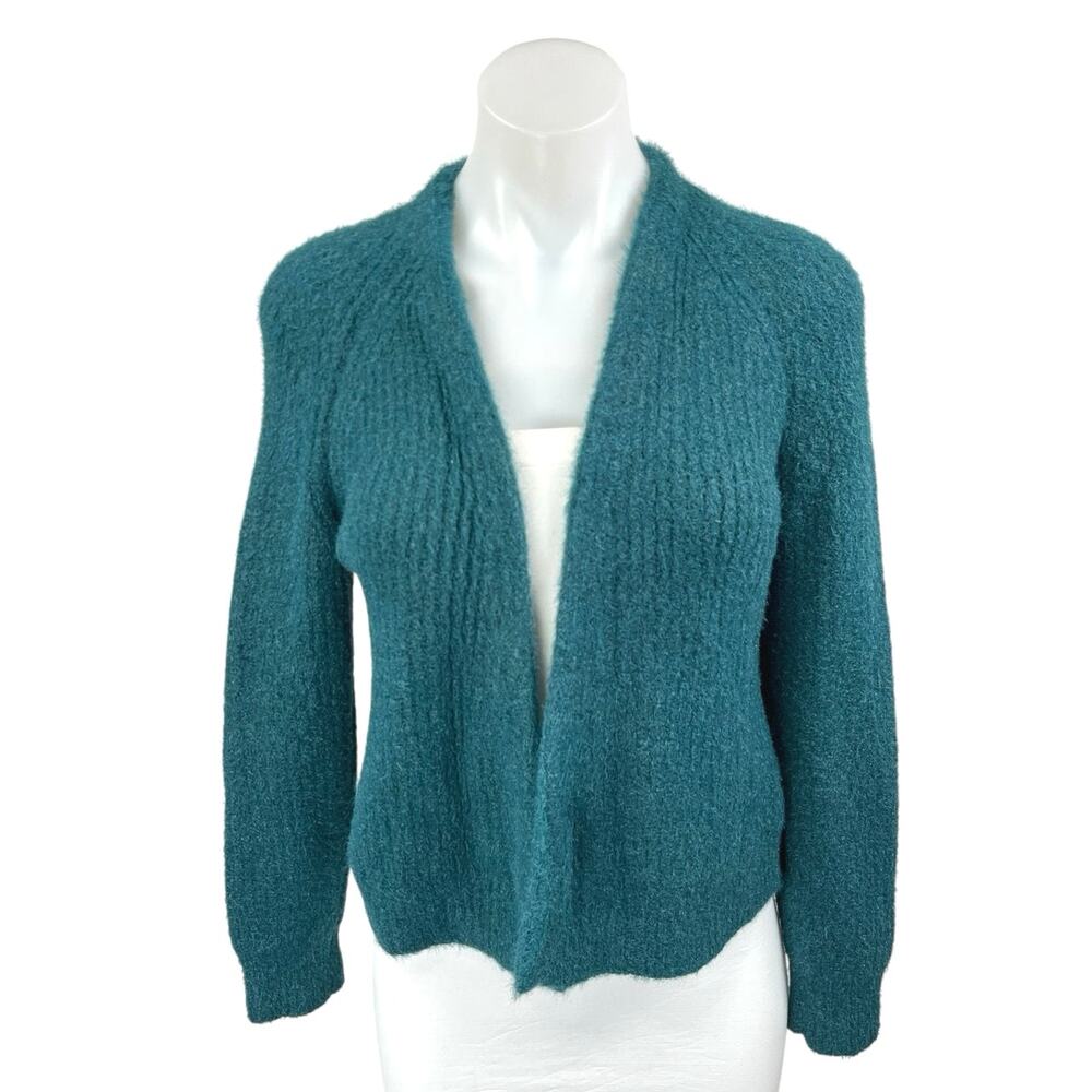 Anthropologie Sleeping on Snow Blue Wool Long Sleeve Cardigan Sweater Top Sz XS